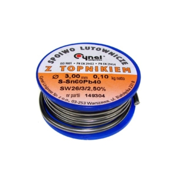 Cyna 3,00/ 100g Sn60Pb40 z topnikiem Cynel