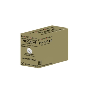 Przewód FTP6 drut Cu  +żel 305m  MAXCABLE