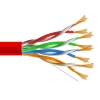 Przewód UTP5E linka Cu 100m  czerwony  MAXCABLE
