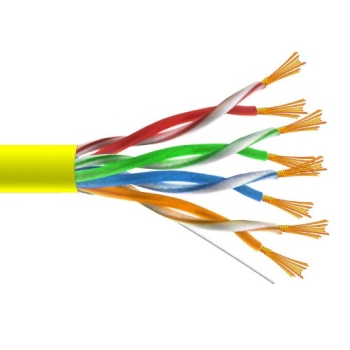 Przewód UTP5E linka Cu 100m  żółty  MAXCABLE