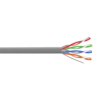 Przewód UTP5 drut CCA szary 305m  MAXCABLE