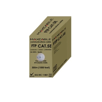 Przewód FTP5E drut Cu 305m MAXCABLE