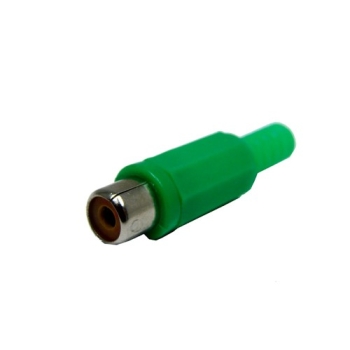 Gniazdo RCA plastik zielone  ----