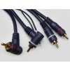 Kabel 2*RCA 5m  z żyłą sterującą kątowo - prosty