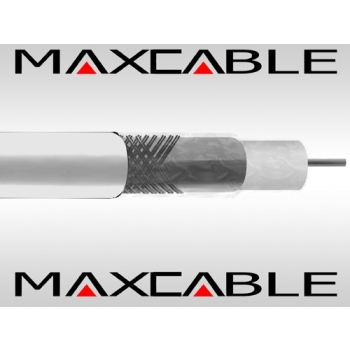 Przewód RG6U 1,02CCs żelowany biały 305m MAXCABLE