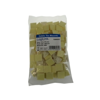 Uchwyt opaski plastik 20mm*20mm biały