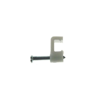Uchwyt kabla płaski  5mm  KNC-5 biały