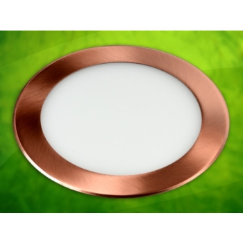 Panel led okragły Round 12W 230V mosiądz  WW