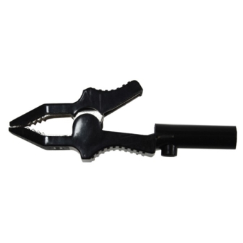 Krokodylek z gniazdem banan 80mm czarny