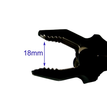 Krokodylek z gniazdem banan 80mm czarny