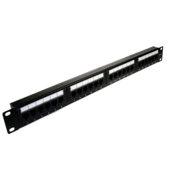 Patch panel 24-port UTP5e 1U 19" bez półki