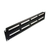 Patch panel 48-port UTP5e 2U 19" złącza dual bloc-