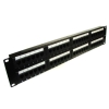 Patch panel 48-port UTP6 2U 19" złącza dual block-