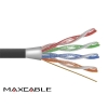 Przewód FTP5E drut Cu +żel 305m  MAXCABLE  HQ