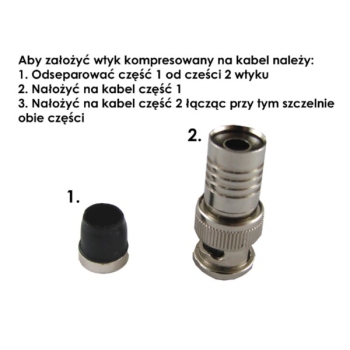 Wtyk BNC kompresowany na RG6 op/10