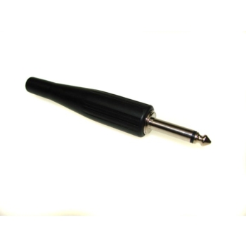 Wtyk Jack 6,3 mono guma czarny