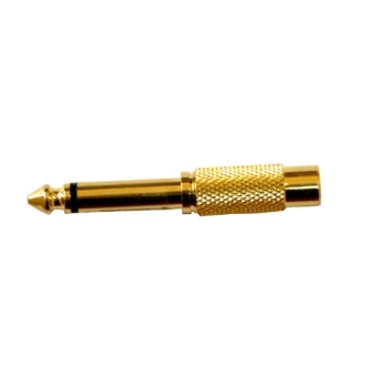 Redukcja wt.Jack 6,3mono/gn.RCA metal złote