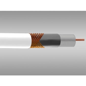 Przewód RG59 100m biały  MAXCABLE