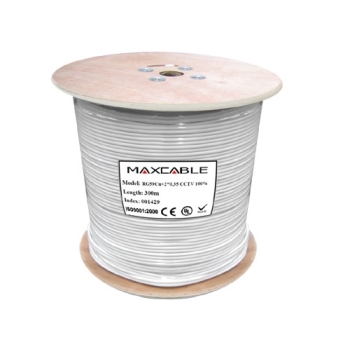 Przewód RG59+2*0,35mm CCTV 100%  300m MAXCABLE