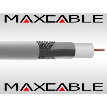 Przewód RG6U 1,02Cu żelowany biały 300m MAXCABLE