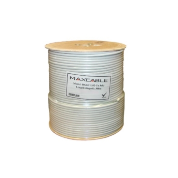 Przewód RG6U 1,02Cu żelowany biały 300m MAXCABLE