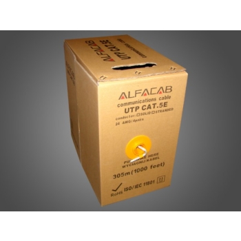 Przewód UTP cat 5e 305m  Alfacab