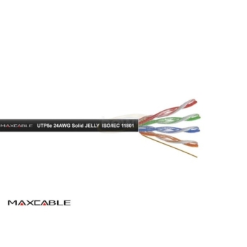 Przewód UTP5E drut Cu  +żel 100m  MAXCABLE