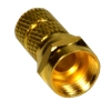 Wtyk F RG6 6,8mm CU złoty