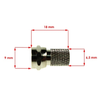 Wtyk F RG6 18mm --