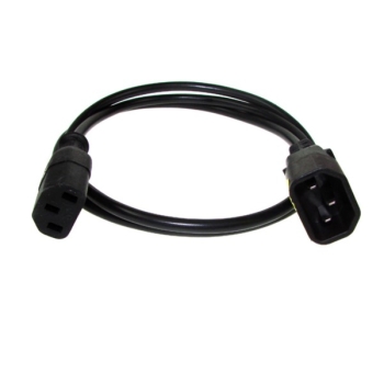 Kabel zasilający C14 - C13  0,6m czarny