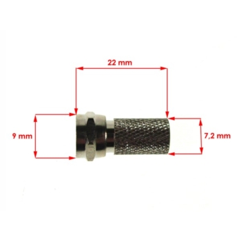 Wtyk F RG6 20mm      7,2mm