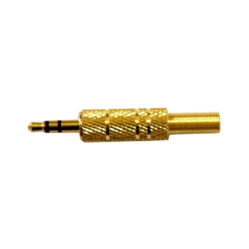 Wtyk Jack 3,5 stereo metal złoty