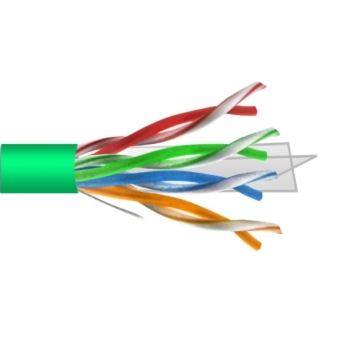 Przewód UTP6 drut Cu  305m  MAXCABLE zielony