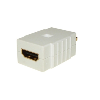 Adapter HDMI wtyk -HDMI gniazdo biały