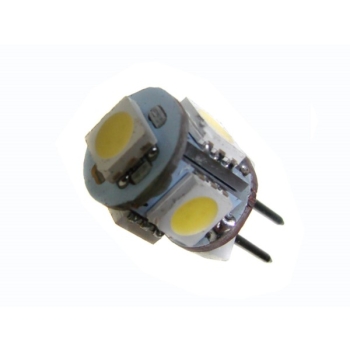Żarówka G4  5LED SMD5050 0,8W 12V CW