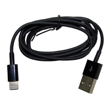 Kabel USB wtyk A- lightning 1,0m czarny