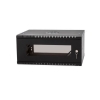 Szafa rack 19"  4U wisząca 450mm RAL9004 drzwi szk