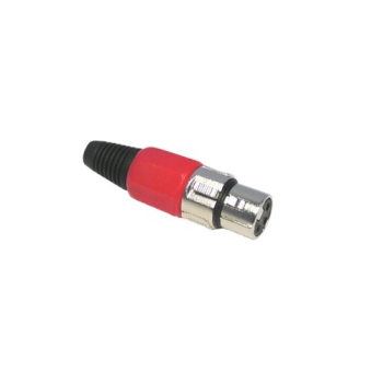 Gniazdo XLR 3p  czerwone