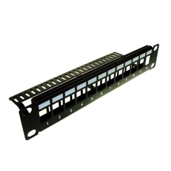 Patch panel 12-port UTP5e 1U 10" bez gniazd z orga