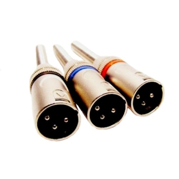 Wtyk XLR 3p z odgiętką czerwony