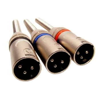 Wtyk XLR 3p z odgietką czarny