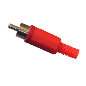Wtyk RCA plastik czerwony