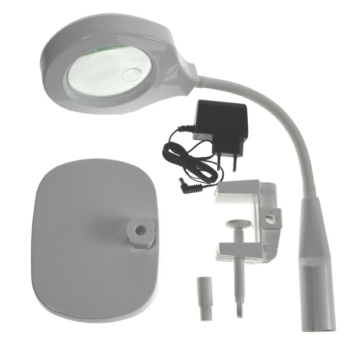 Lampa biurkowa LED z lupą (90mm) 9145T 5D+12D, 2-6