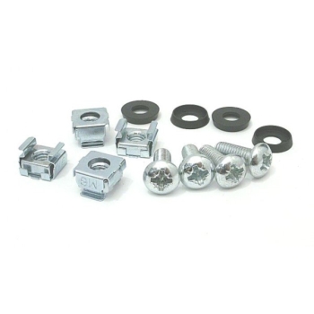 Wkręt M6x16 +nakrętka klatkowa M6 podkładka 6,4 op