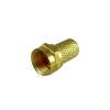 Wtyk F RG6 18mm złoty