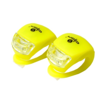 Lampa rowerowa LED zestaw przód + tył silikon