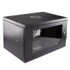 Szafa rack 19"  6U wisząca 525x350 RAL9004 drzwi s