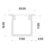 Profil LED wpuszczany 18mm 1mb anodowany
