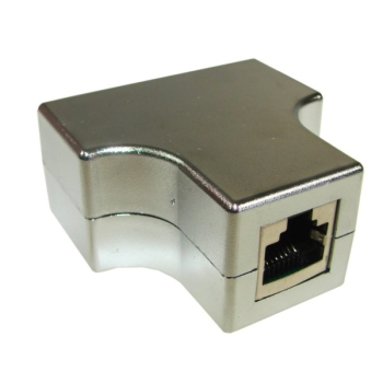 Rozgałęźnik 8P8C RJ45 cat5e, cat6 1gn/2gn ekranowa