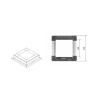 Puszka UDH–Q2 w beton do floorboxa 228mm + mocowan
